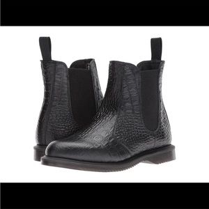 Dr. Martens Flora Boot in Black Croc Women’s Size 7